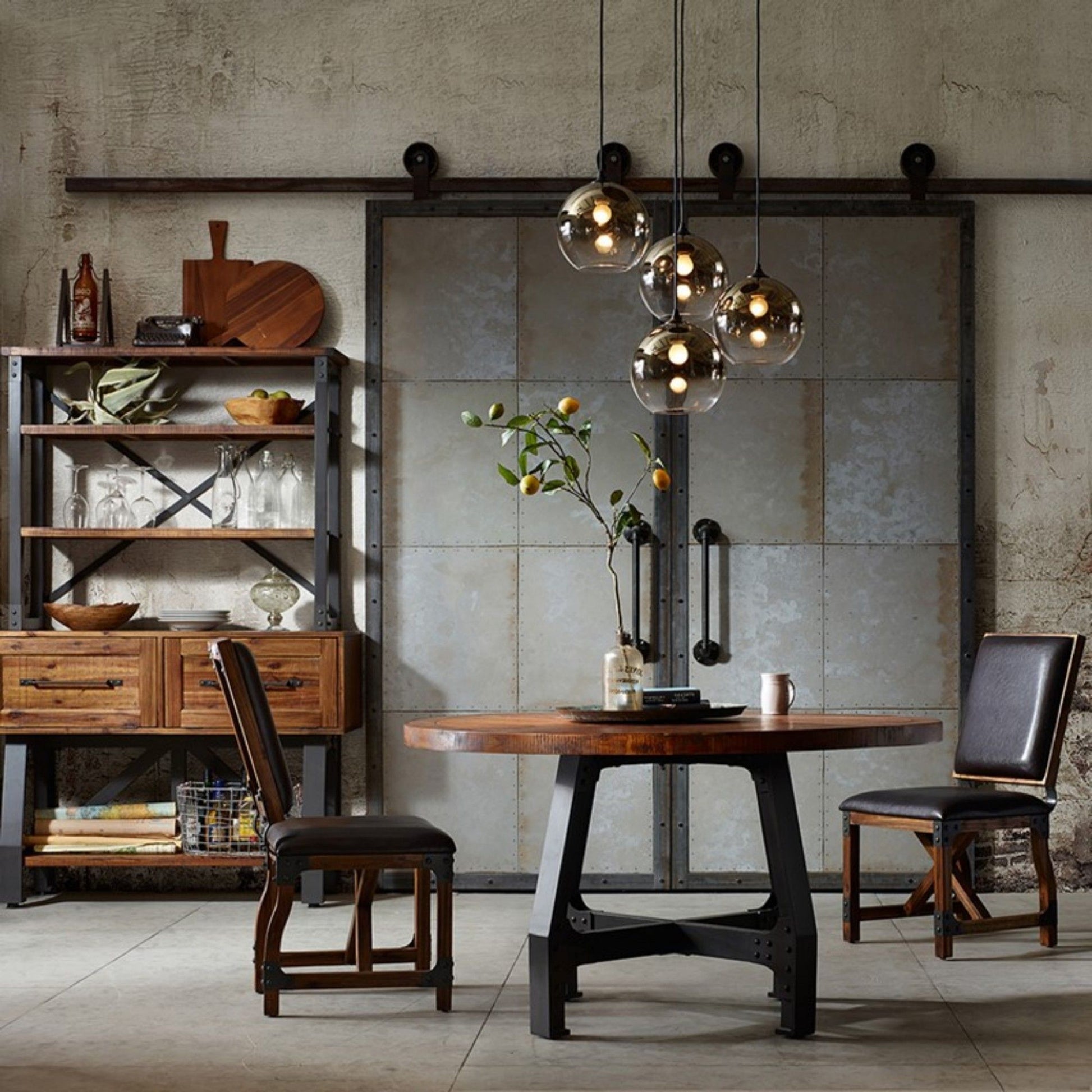 Lancaster - Round Dining / Gathering Table With Adjustable Height - Walnut JLA