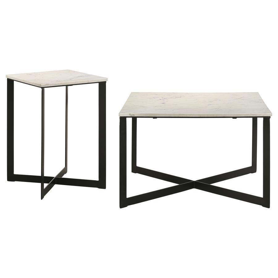 Tobin - Marble Top Coffee And End Table Set Coaster Fine Furniture