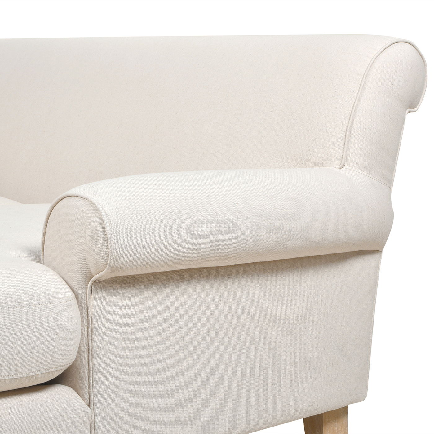 Alana - L-Shape Reversible Sectional Sofa - Light Beige Jennifer Taylor Home