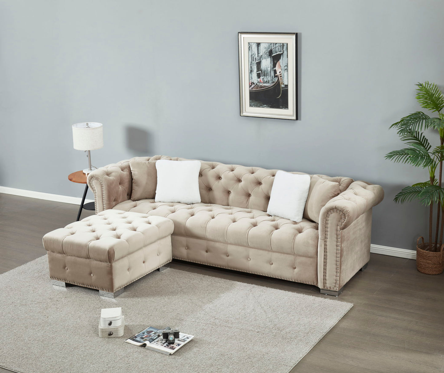 4 Seater Oversized L Shaped Reversible Sectional Sofa Home Essentials