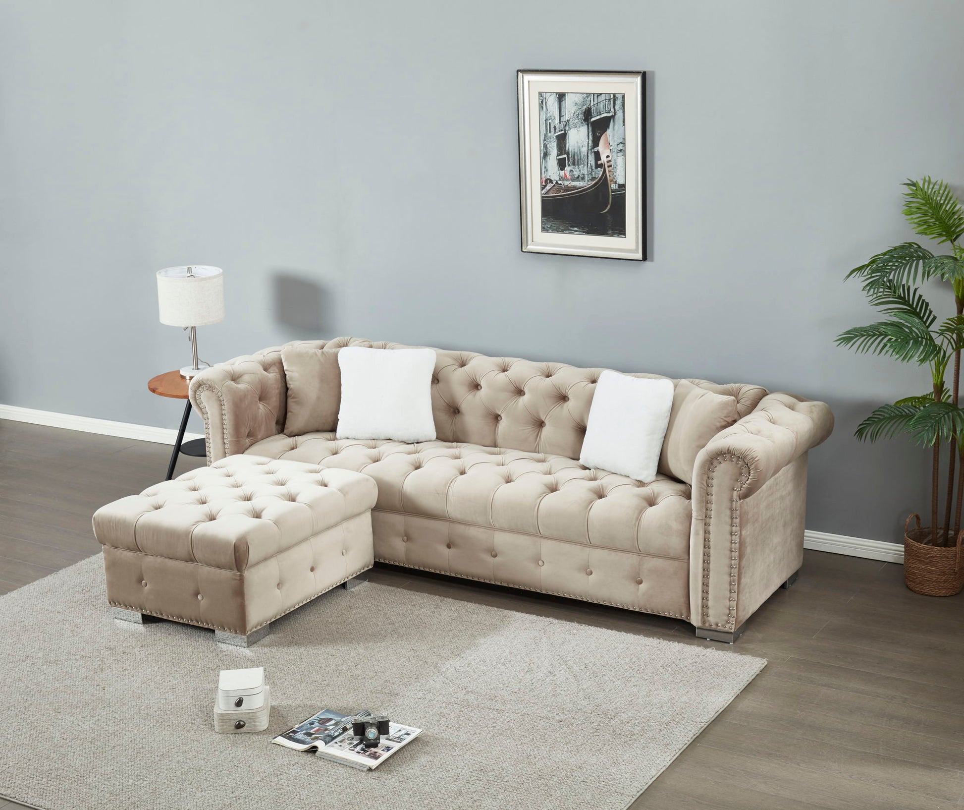 4 Seater Oversized L Shaped Reversible Sectional Sofa Home Essentials