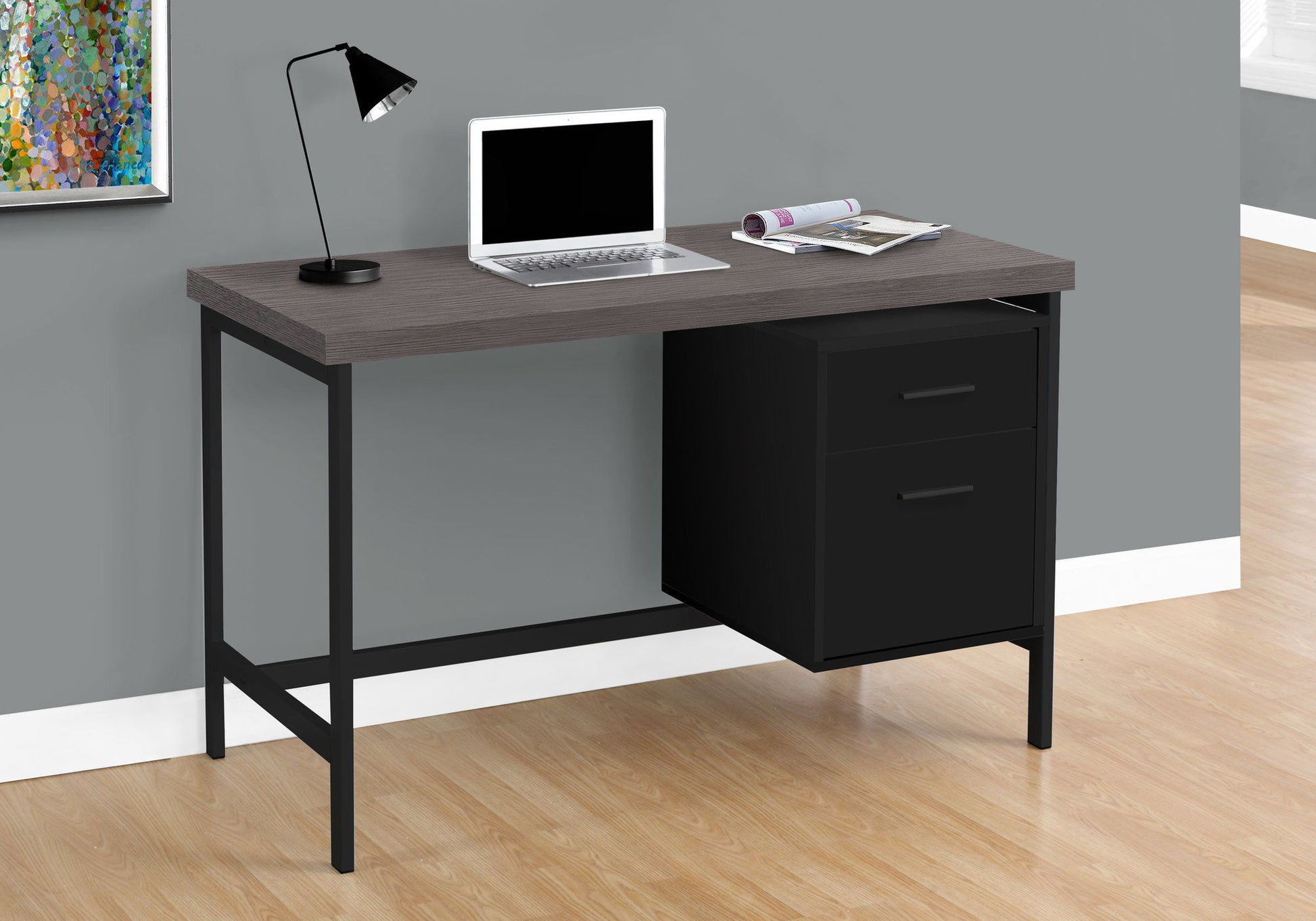 Computer Desk For Home Office, Left, Right Set - Up, Storage Drawers, Modern Design 8th Street