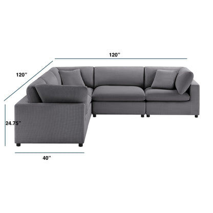 Cassandra - Modular 5 Piece Sectional Home Essentials