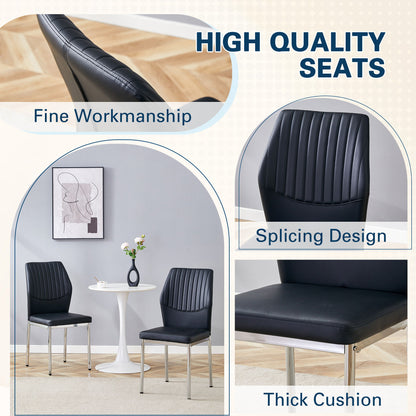 Luxury Simple High Resilience Dining Chair With Metal Legs Home Essentials