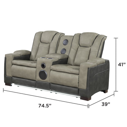 Bruno - Power Reclining Loveseat With Bluetooth Speakers Matrix Furniture Group