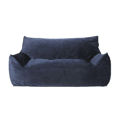 Fila - Velveteen Oversized Seater Bean Bag Chair With Armrests Home Essentials