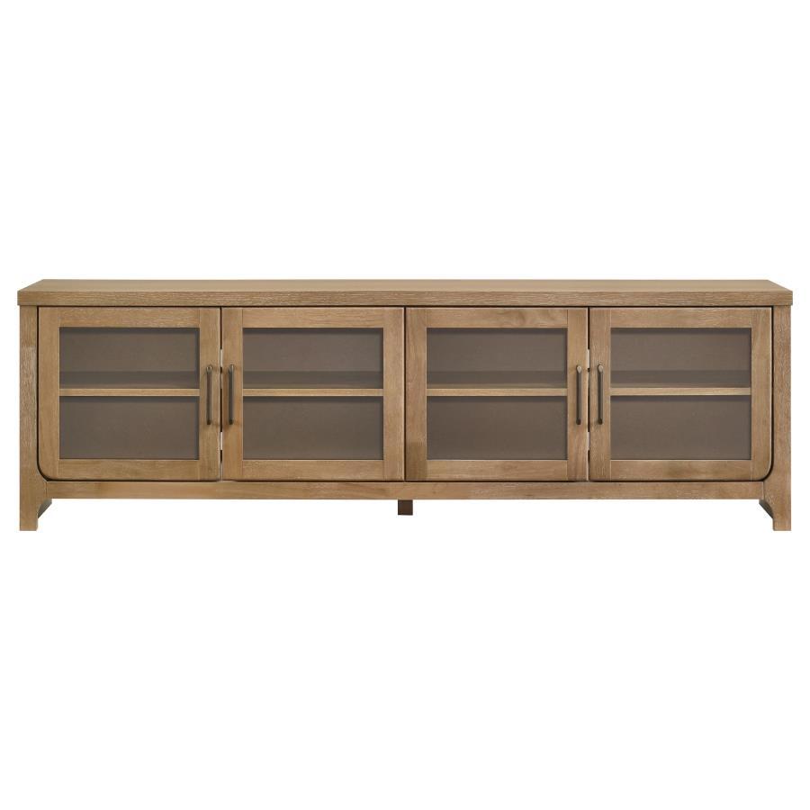 Brenham - 79" 4-Door TV Stand Media Console - Washed Oak Coaster Fine Furniture