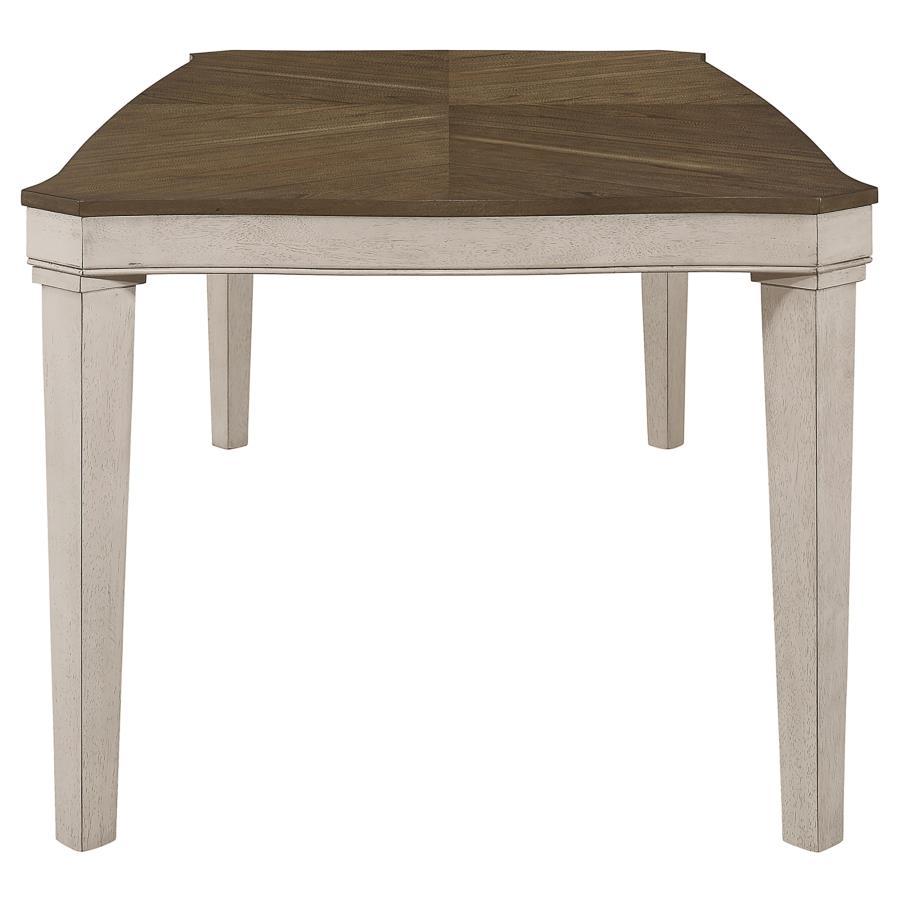 Ronnie - Rectangular Wood Dining Table - Rustic Cream