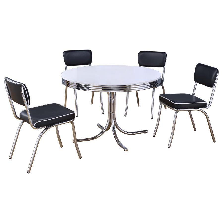 Retro - Round Dining Table Set CoasterEveryday