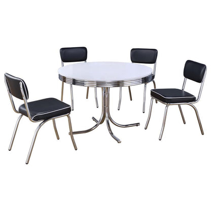 Retro - Round Dining Table Set CoasterEveryday