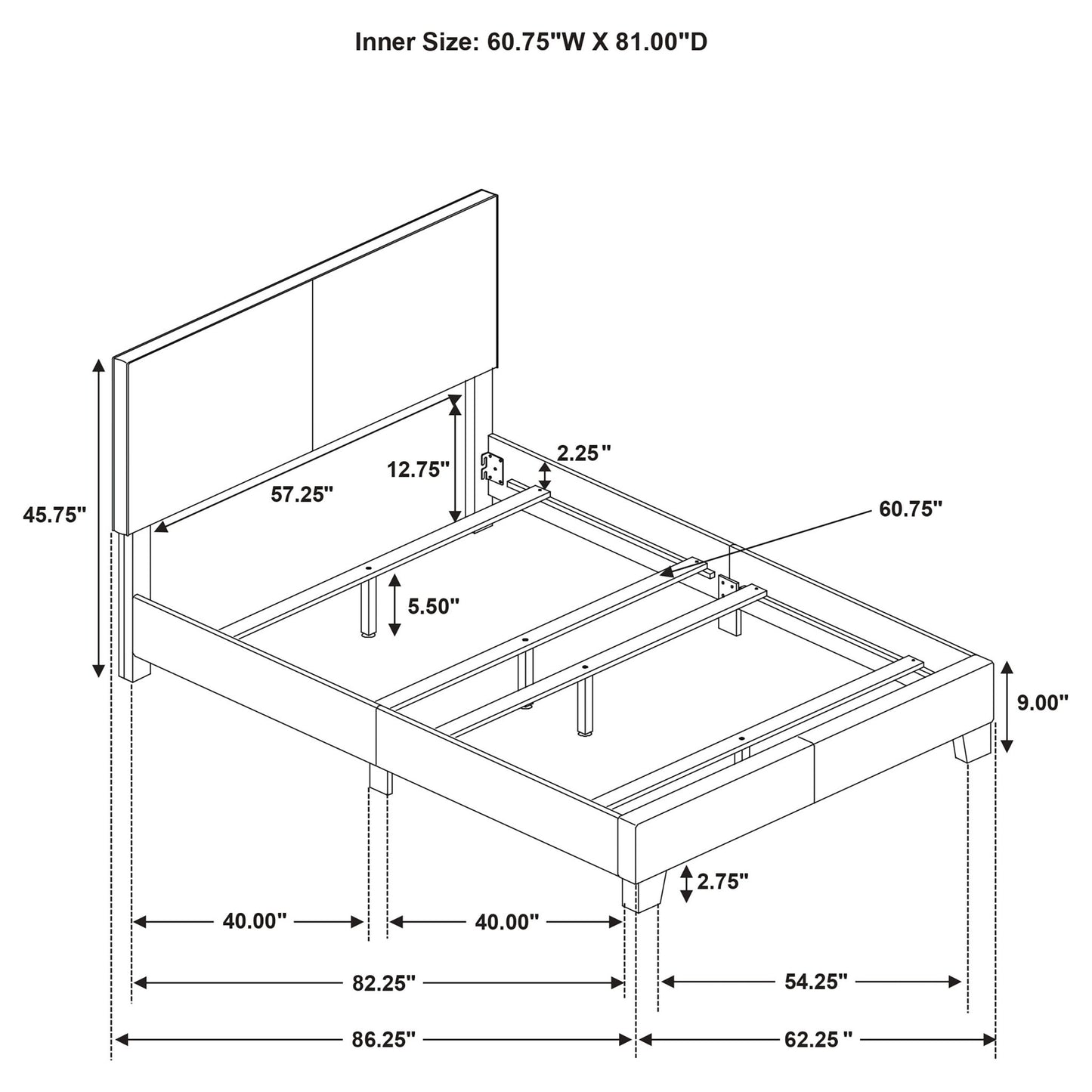 Efram - Panel Bed Furniture Max