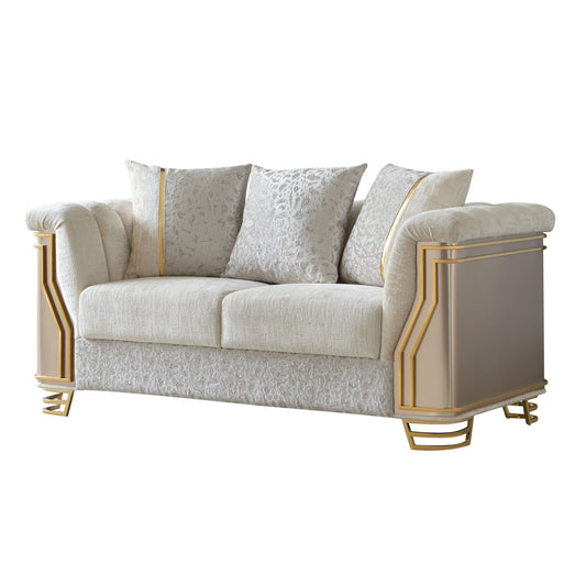 Chateau - Loveseat - Cream / Brown Matrix Furniture Group
