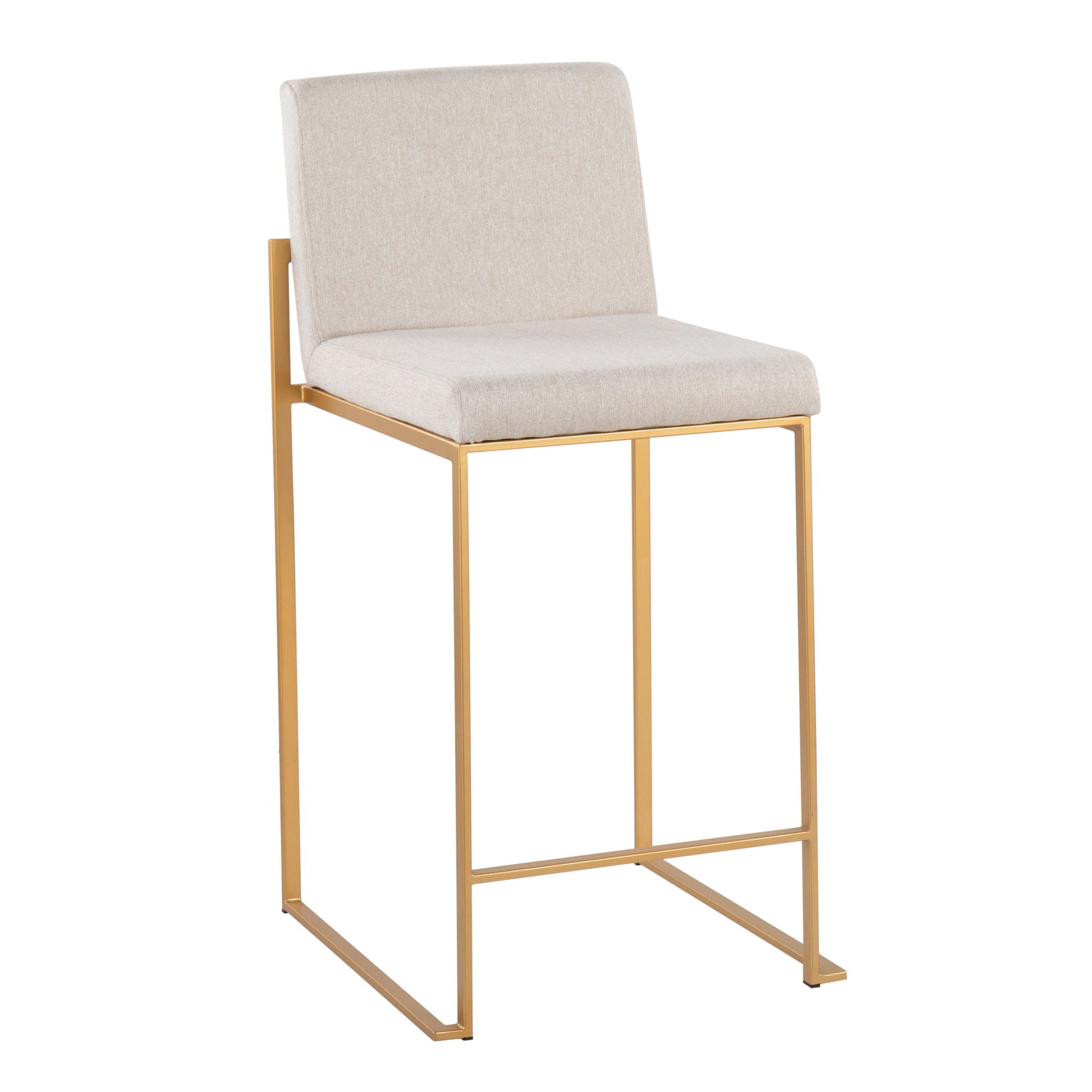 Fuji - Contemporary High Back Stylish Counter Stool Lumi Source