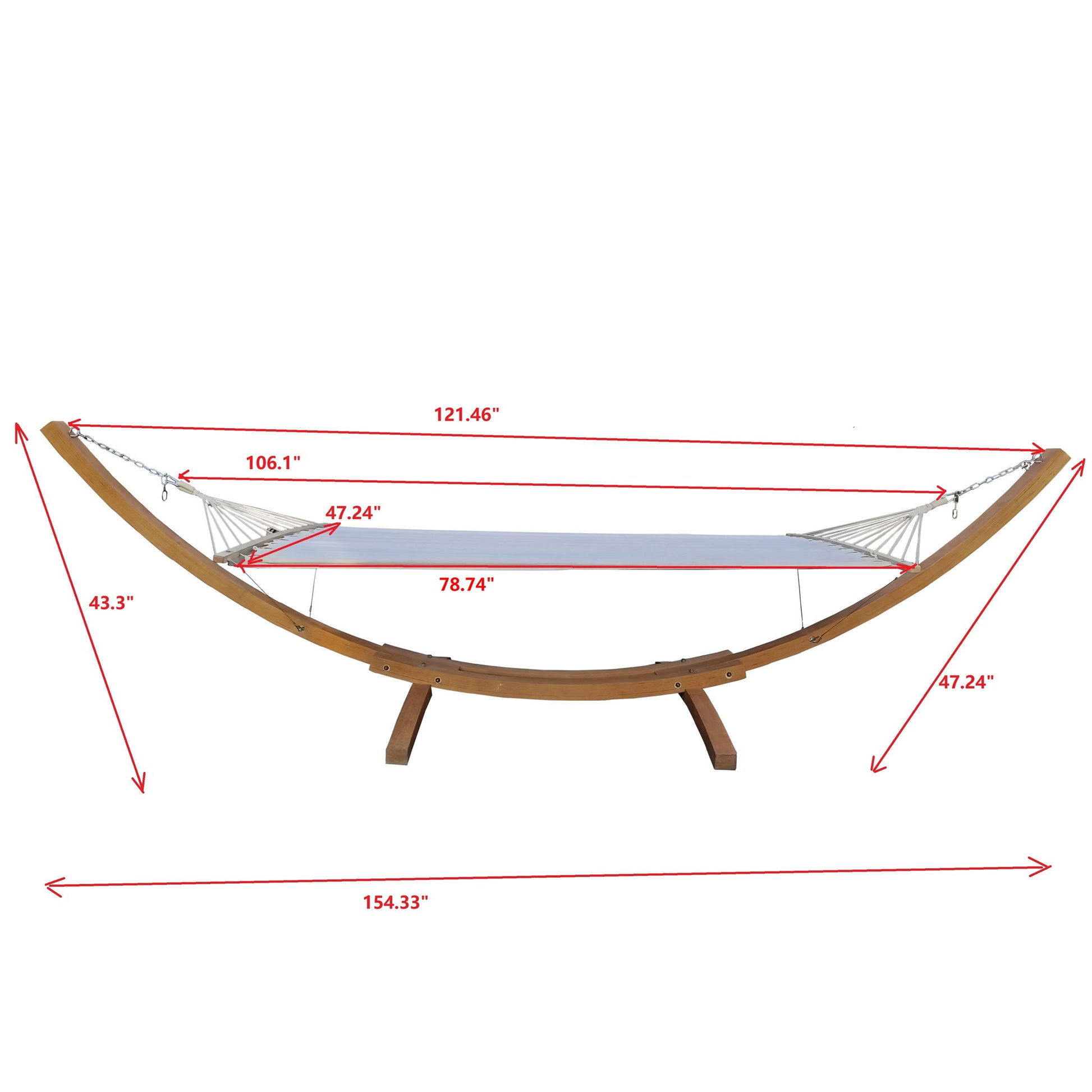 Person Hammock With Stand Set For Indoor Outdoor Standalone - Beige Home Essentials