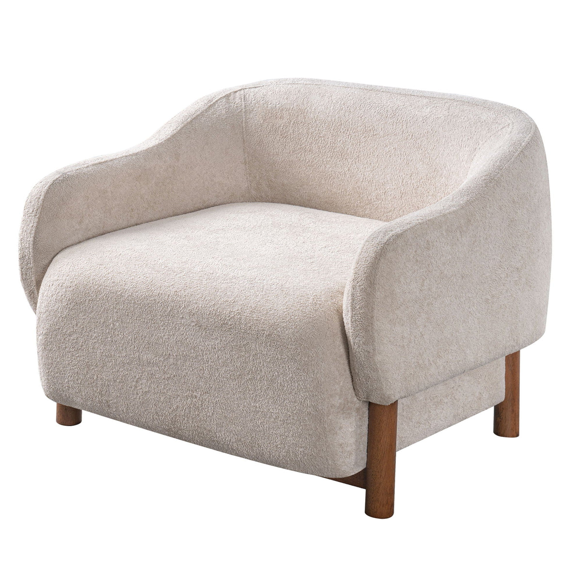 Modern Accent Chair With Recessed Arms And Tight Back Noble House