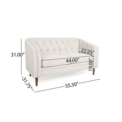 Sophisticated Loveseat With Diamond Stitched Detailing Noble House