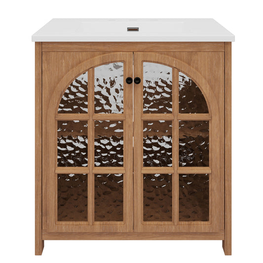 Vintage Farmhouse Bathroom Vanity With Ceramic Sink Noble House