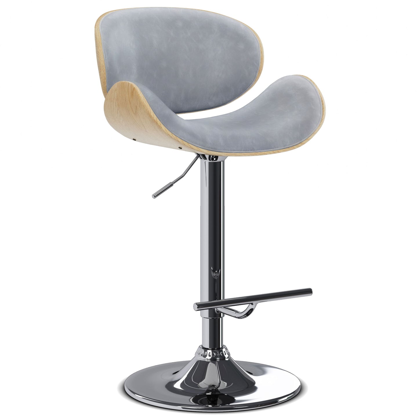 Marana - Handcrafted Bentwood Adjustable Swivel Bar Stool Simpli-Home