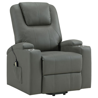 Macklin - Power Lift Massage Recliner With Heat And Dual Cupholders