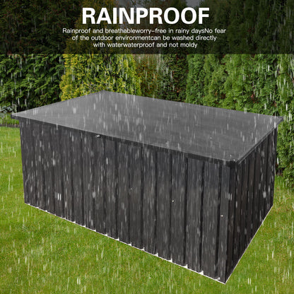 Metal Storage Box Store Large Out Door Use - Black Home Essentials