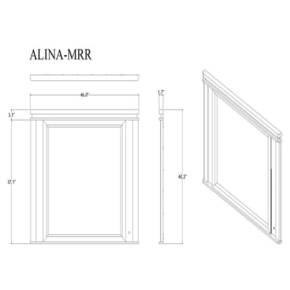 Adalid - Square Shaped Mirror With LED Lighting And Glittered Detailing - White Global Furniture USA