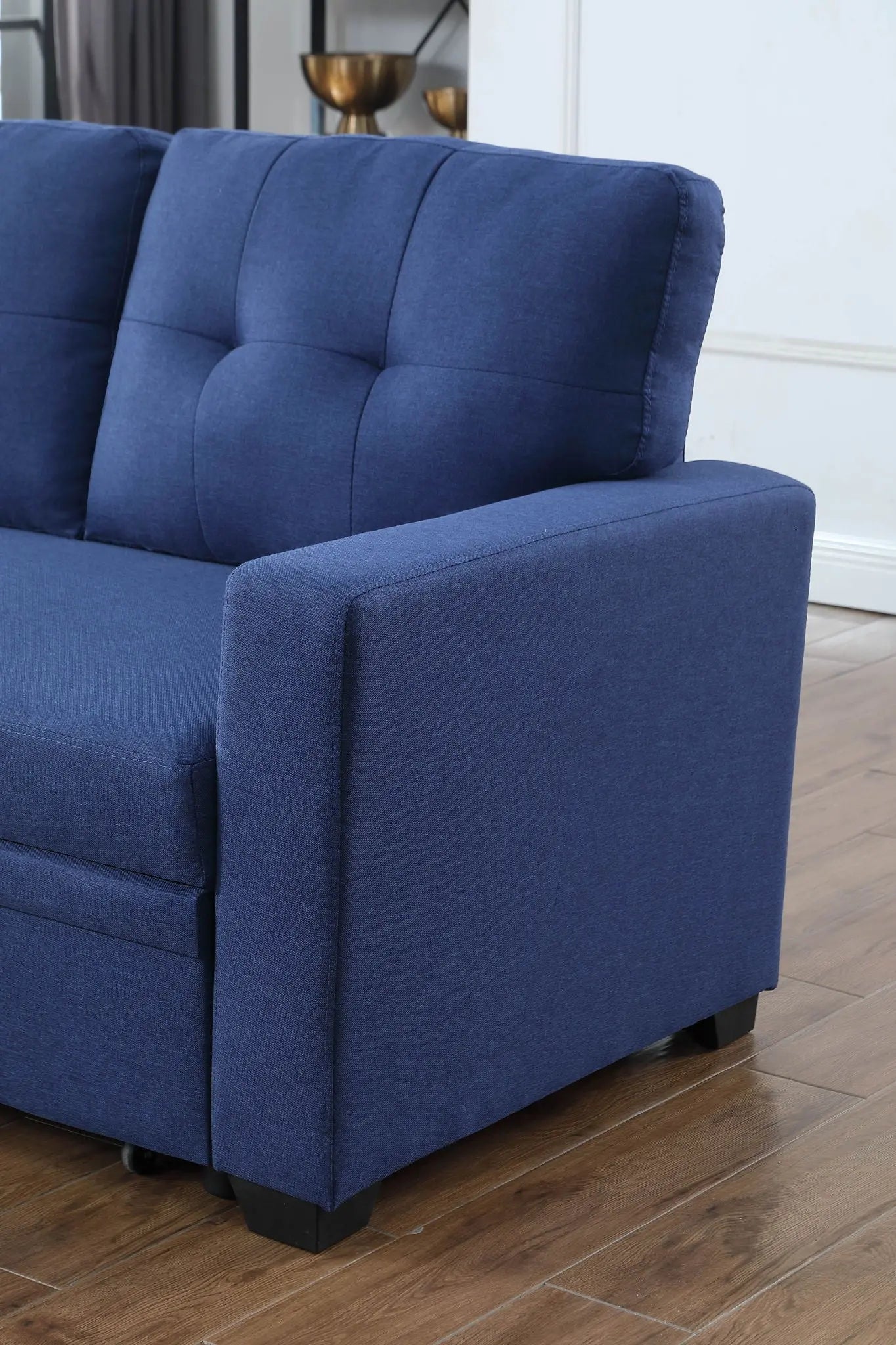 Upholstered Pull Out Sectional Sofa With Chaise Urban Retreats