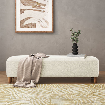 Comfortable Ottoman - White Noble House