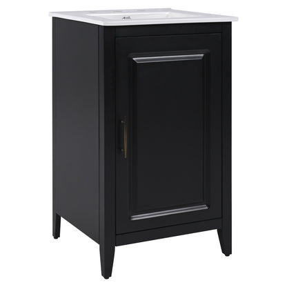 Modern Bathroom Vanity With Sink, Functional Drawer, Soft- Closing Door Noble House