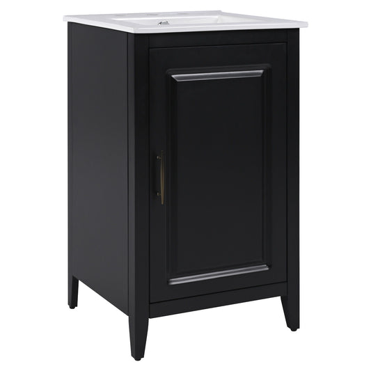 Modern Bathroom Vanity With Sink, Functional Drawer, Soft- Closing Door Noble House