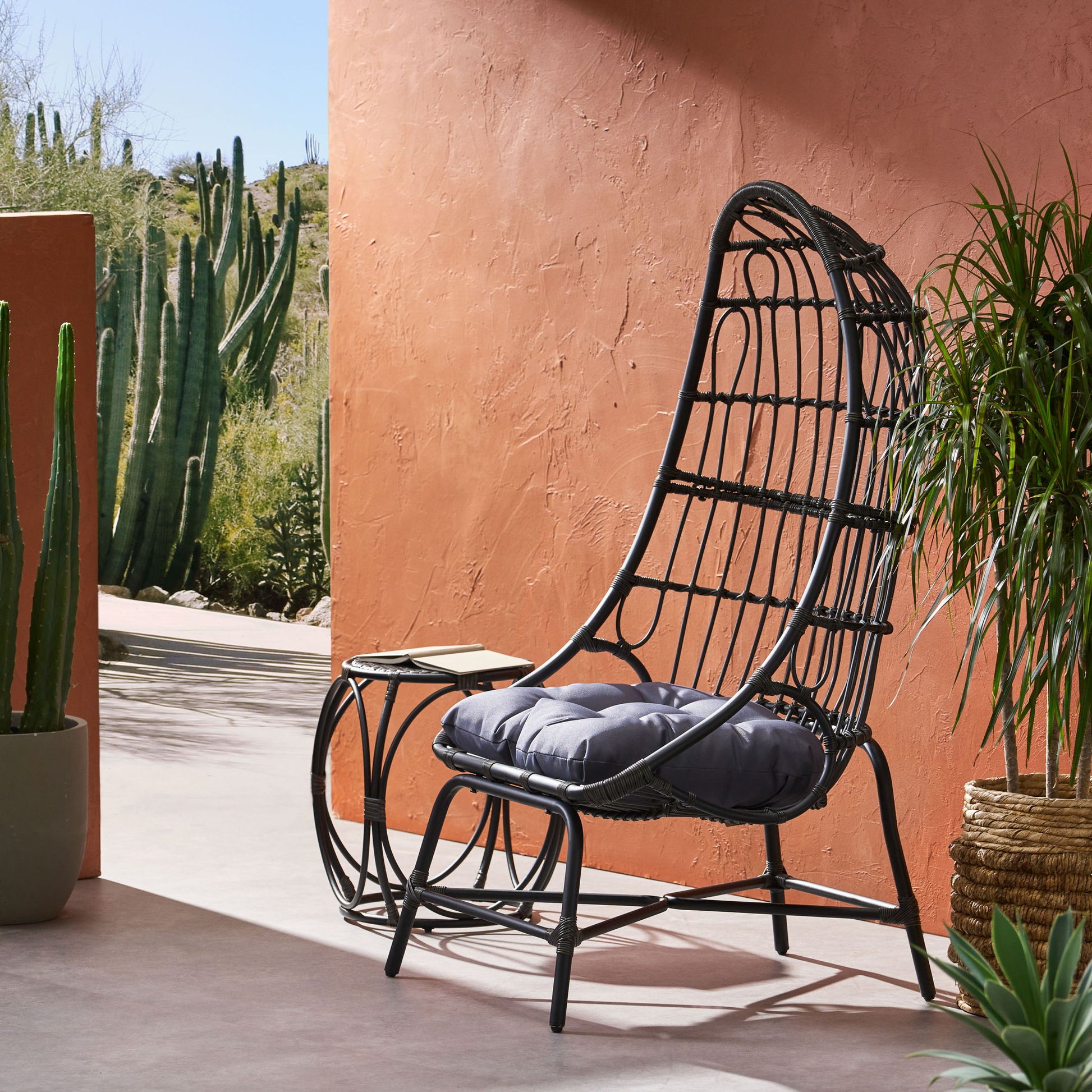 Elon - Cocoon Chair - Gray Noble House