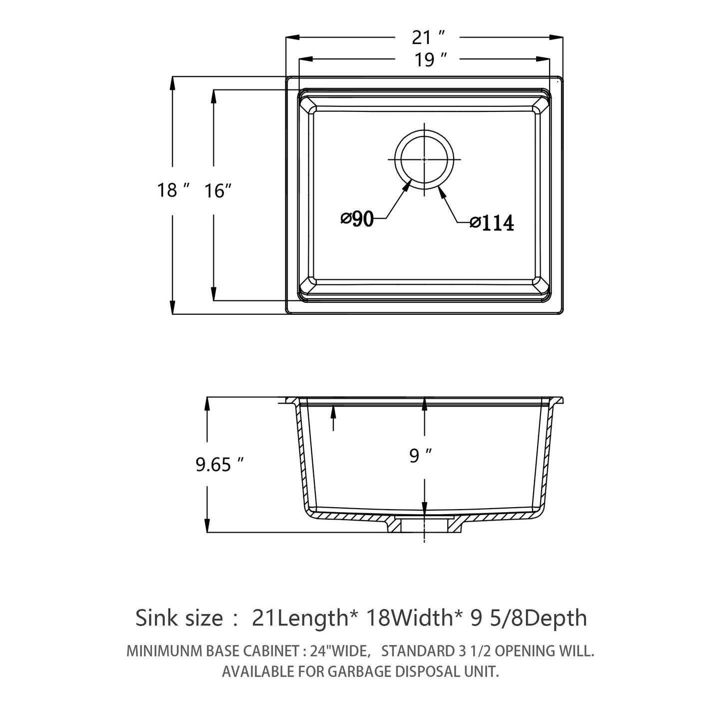 Quartz Composite Kitchen Sink With Workstation, Undermount Daily Nest