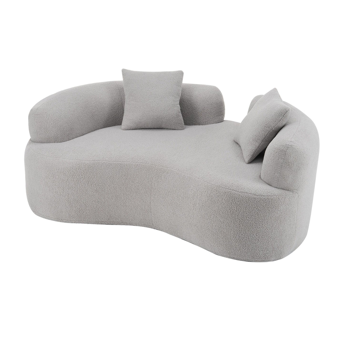 Modern Curved Loveseat Home Essentials