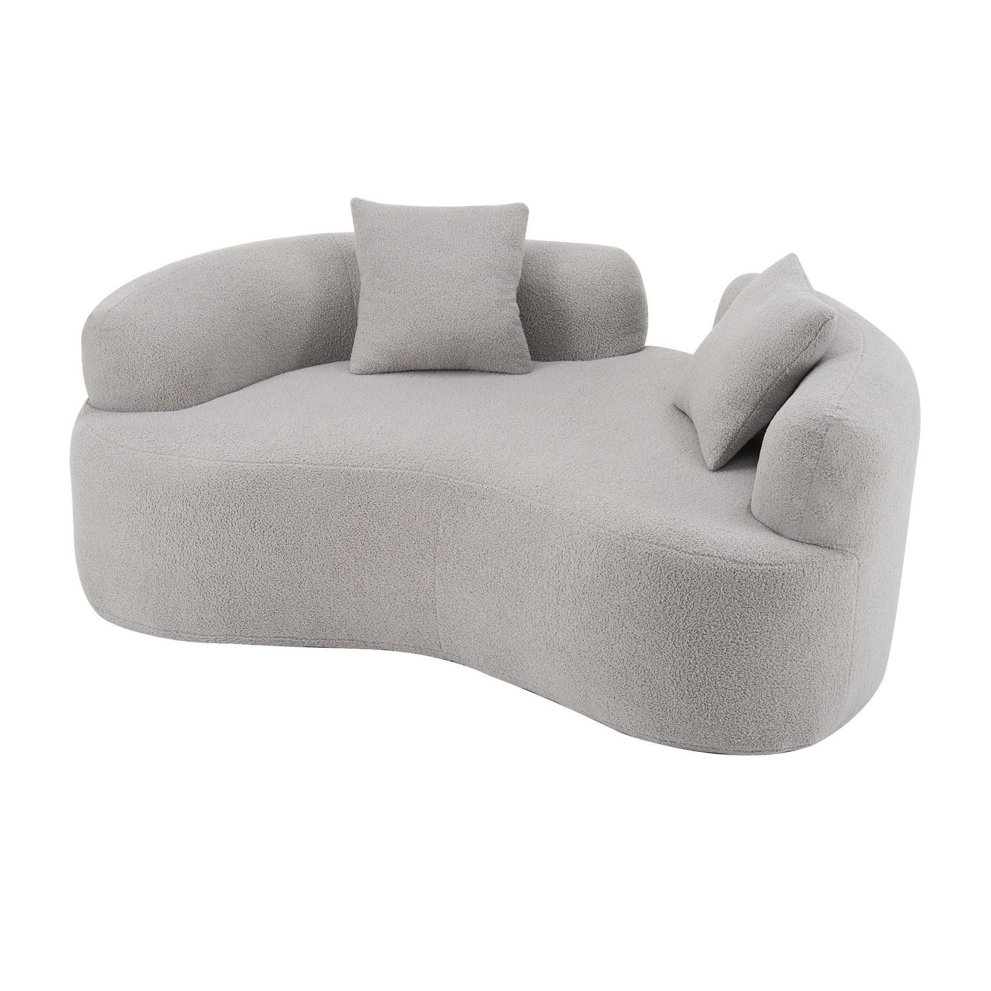 Modern Curved Loveseat Home Essentials