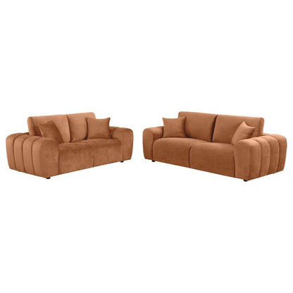 Burnett - Chenille Upholstered Sofa Set Coaster Fine Furniture