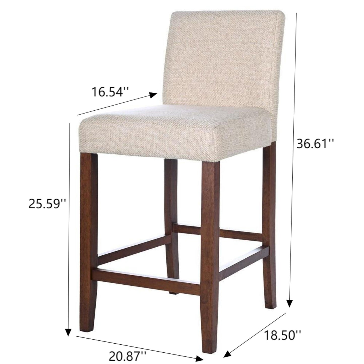 Dorian - Counter Chair (Set of 2) - Beige Ashcroft Furniture