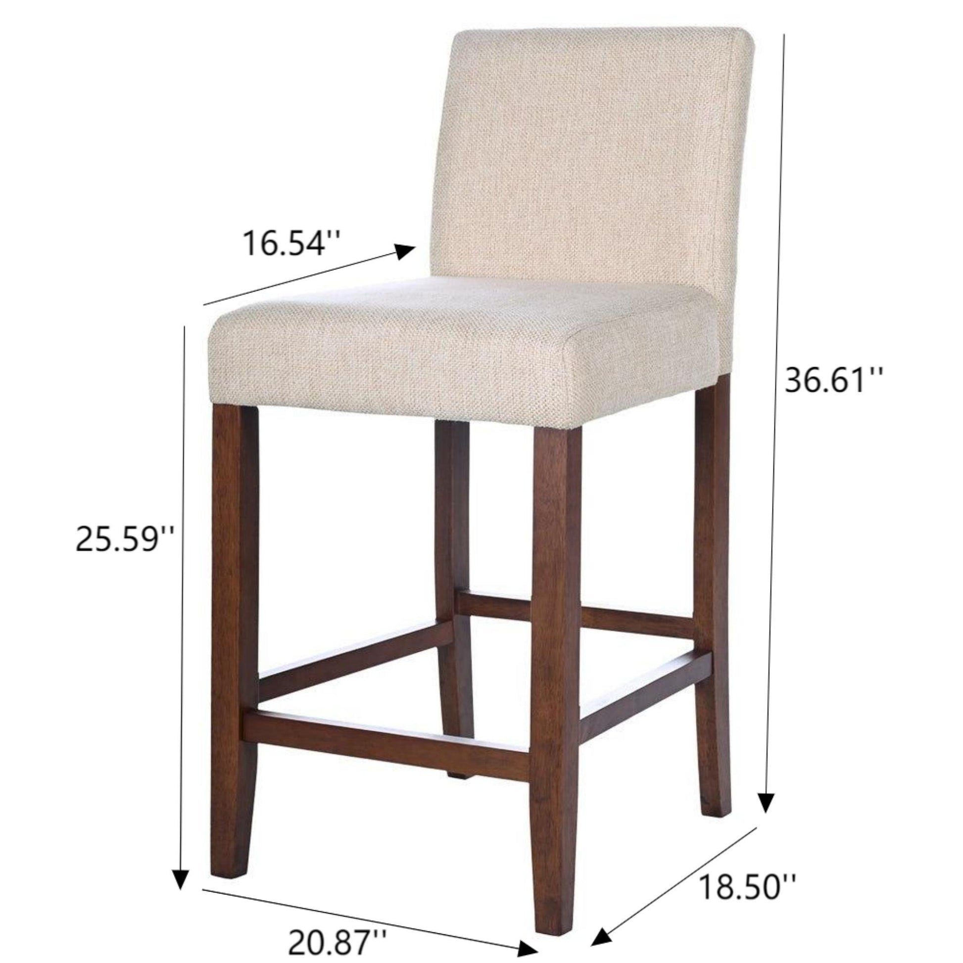 Dorian - Counter Chair (Set of 2) - Beige Ashcroft Furniture
