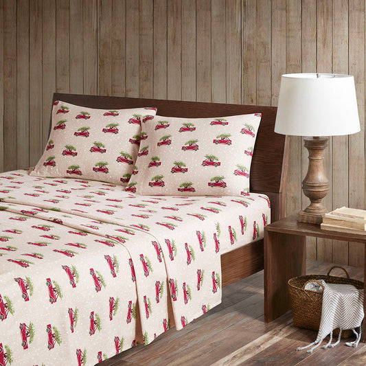 Full Sheet Set - Tan Cars Woolrich