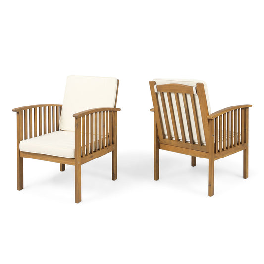 Casa - Acacia Club Chair Coastal Classic Outdoor Seating, Waterproof Fabric Noble House