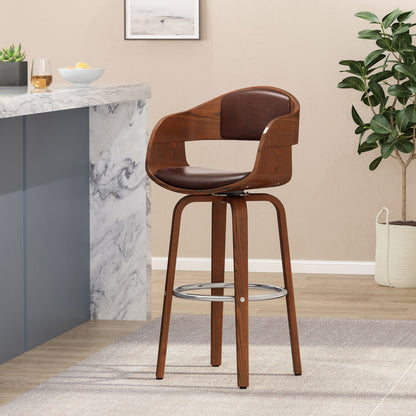 Modern Bar Stool, Swivel Function Noble House