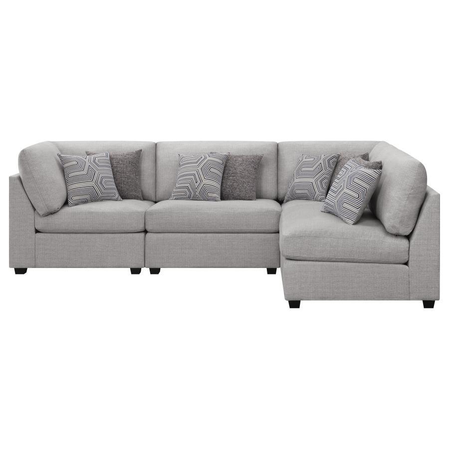 Cambria - 4 Piece Upholstered Modular Sectional Sofa - Gray CoasterElevations