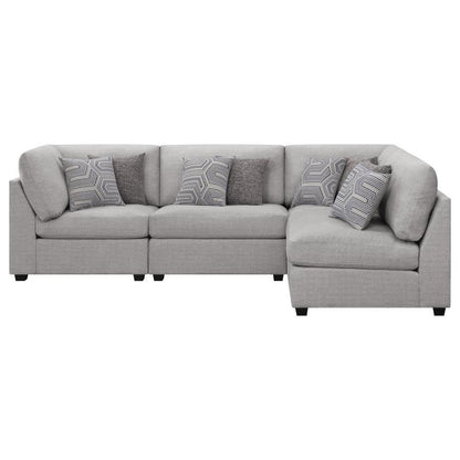 Cambria - 4 Piece Upholstered Modular Sectional Sofa - Gray CoasterElevations