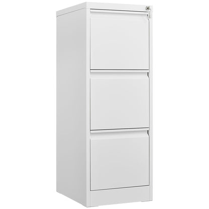 Durable Metal 3 Drawer File Cabinet With Lock For Office Storage Home Essentials