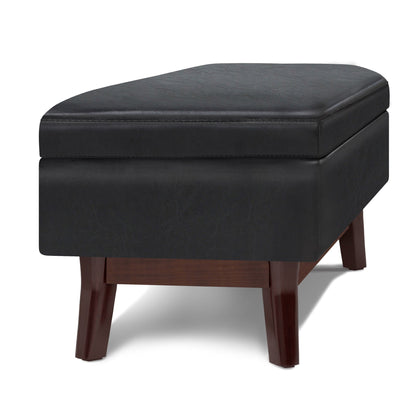 Owen - Rectangular Storage Ottoman - Midnight Black Simpli-Home