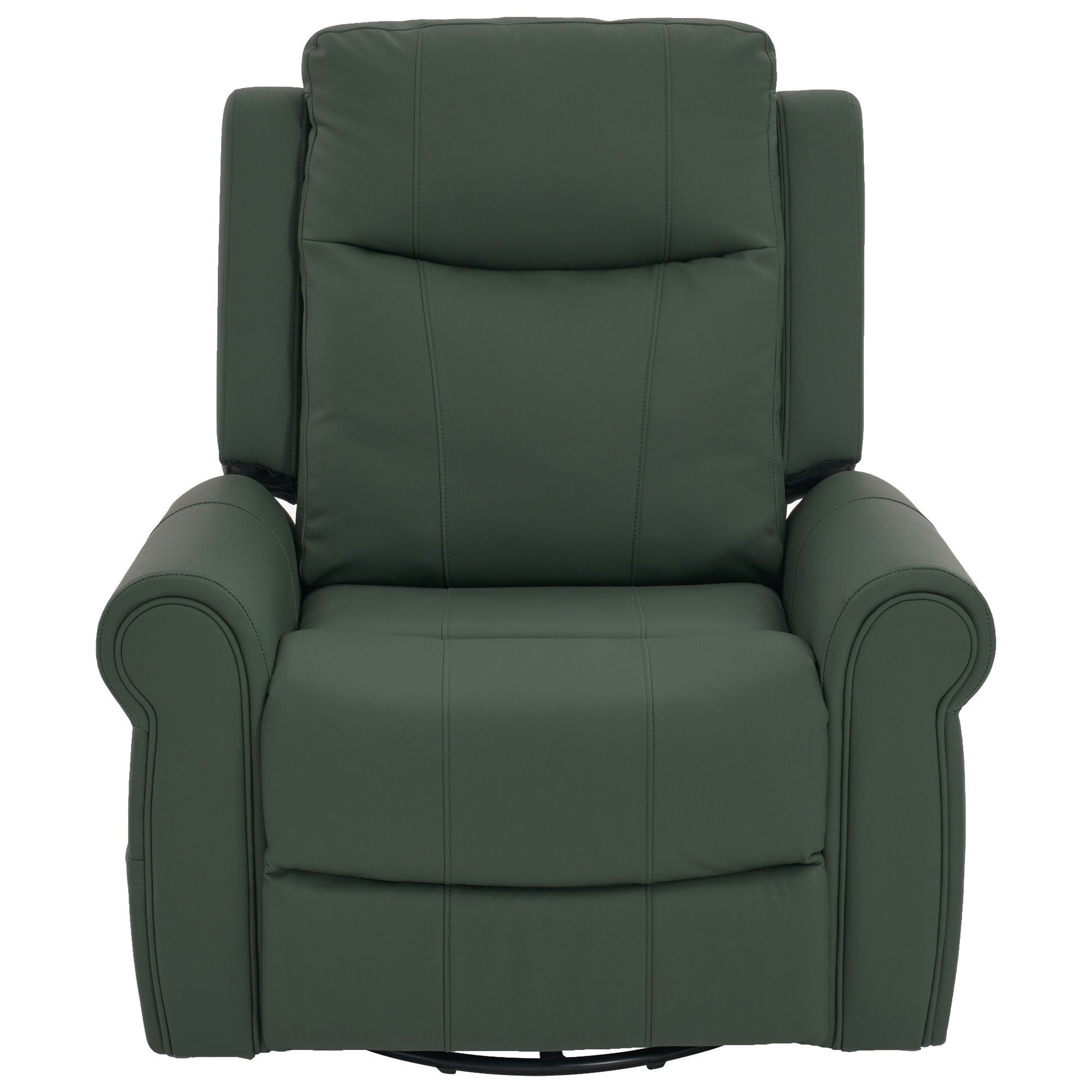 Manual Recliner Chair With 270 Degree Swivel, Massage & Heating, Dual Reclining Positions Noble House