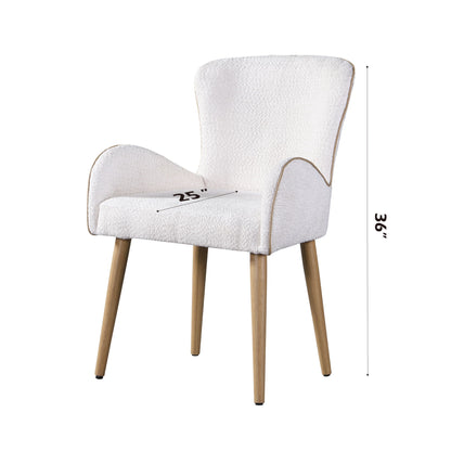 Qwin - Boucle Side Chair (Set of 2) - Beige Acme