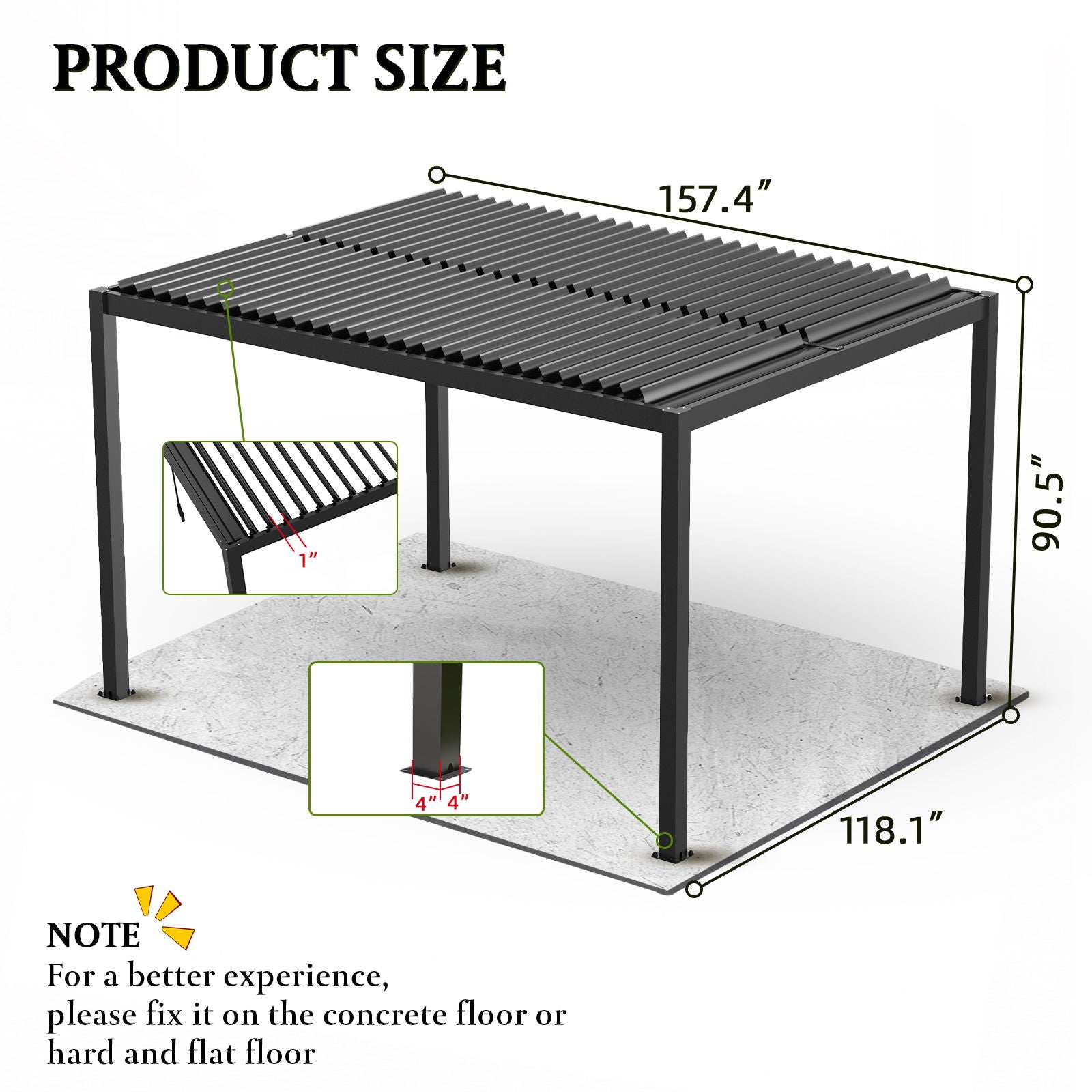 Premium Louver Pergola Aluminium Frame & Louvers Home Essentials