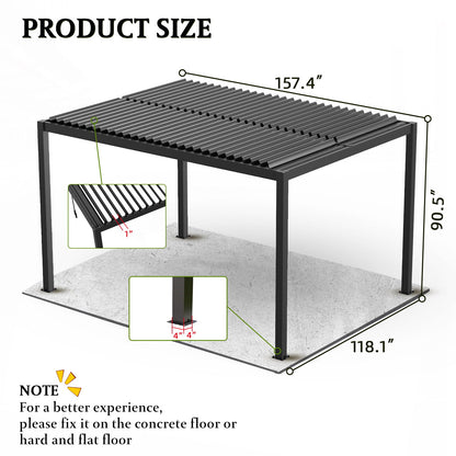 Premium Louver Pergola Aluminium Frame & Louvers Home Essentials
