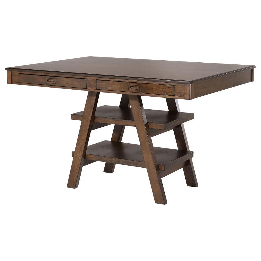 Dewey - Rectangular Counter Height Dining Table - Walnut CoasterEssence
