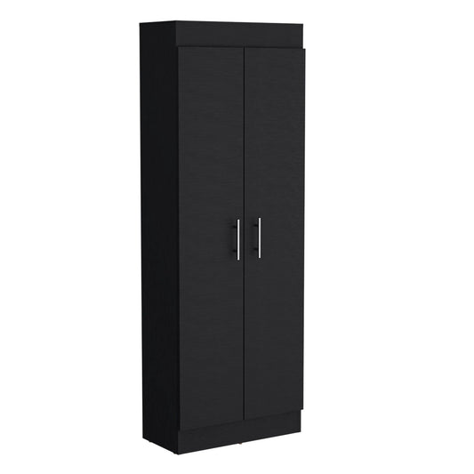 Clinton - Pantry Cabinet Kitchen Storage - Black Home Essentials