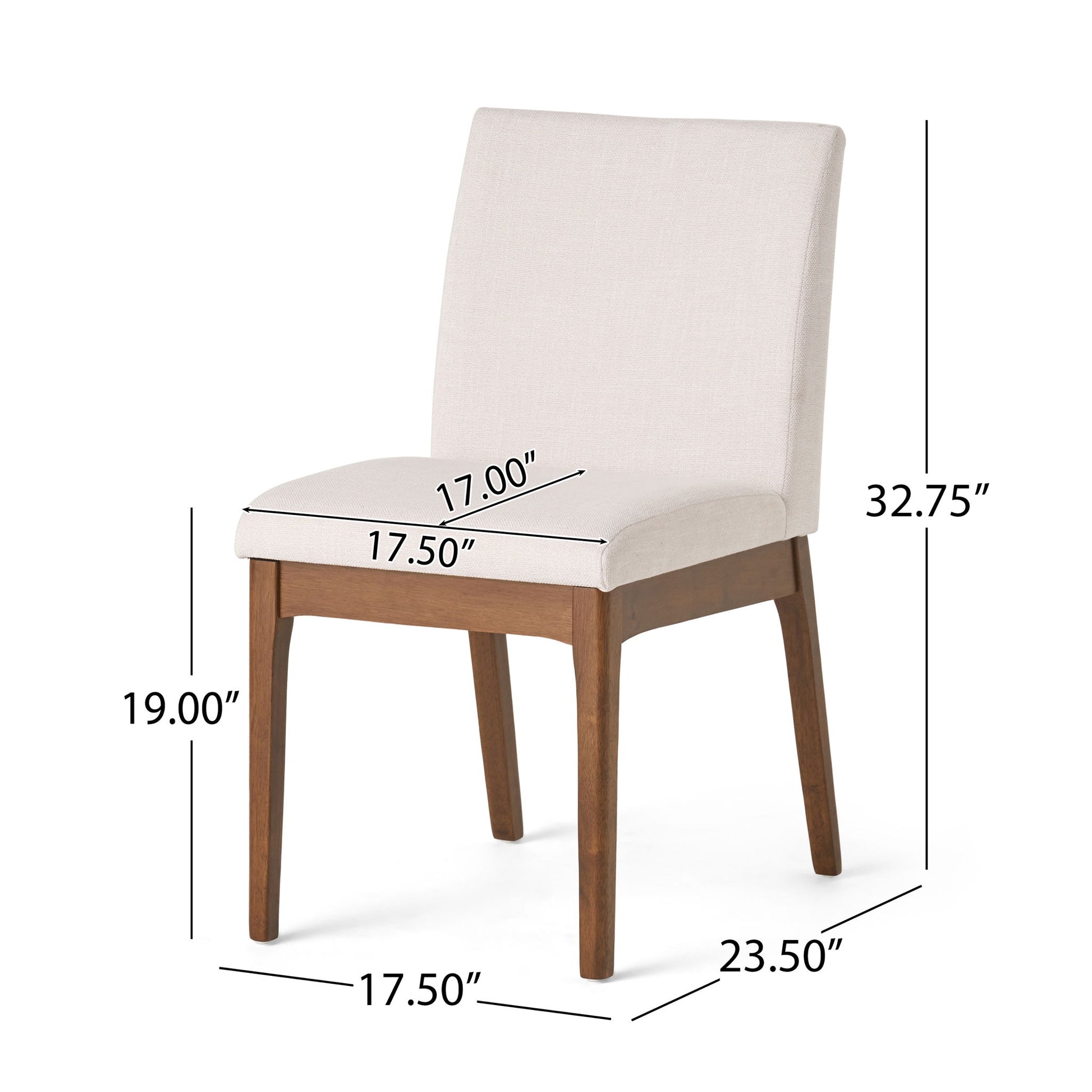 Contemporary Fabric Comfort Dining Chairs (Set of 2) Noble House